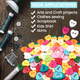 25mm Multicolour Heart Shape Resin Buttons (Pack of 100)